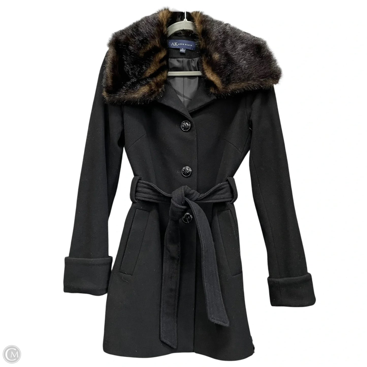 Coat Peacoat By Anne Klein In Black, Size: Xs