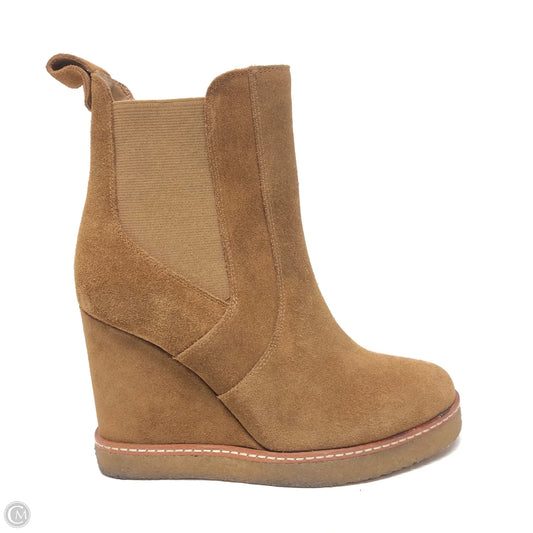 Boots Ankle Heels By Clothes Mentor In Brown, Size: 6