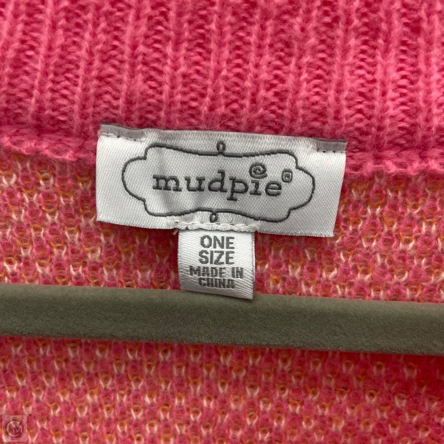 Sweater By Mudpie In Orange & Pink, Size: Osfm