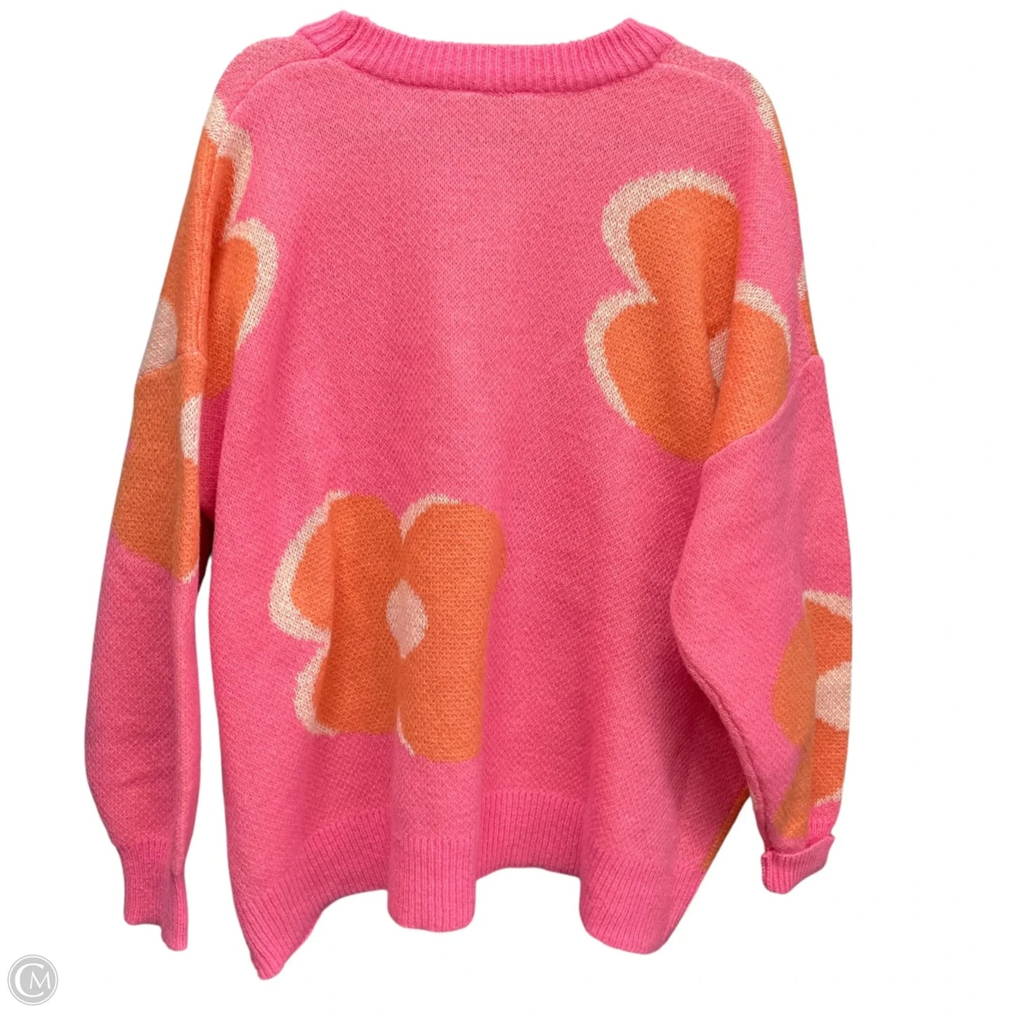 Sweater By Mudpie In Orange & Pink, Size: Osfm