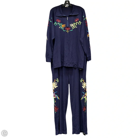 Pants Set 2pc By Clothes Mentor In Navy, Size: Xl