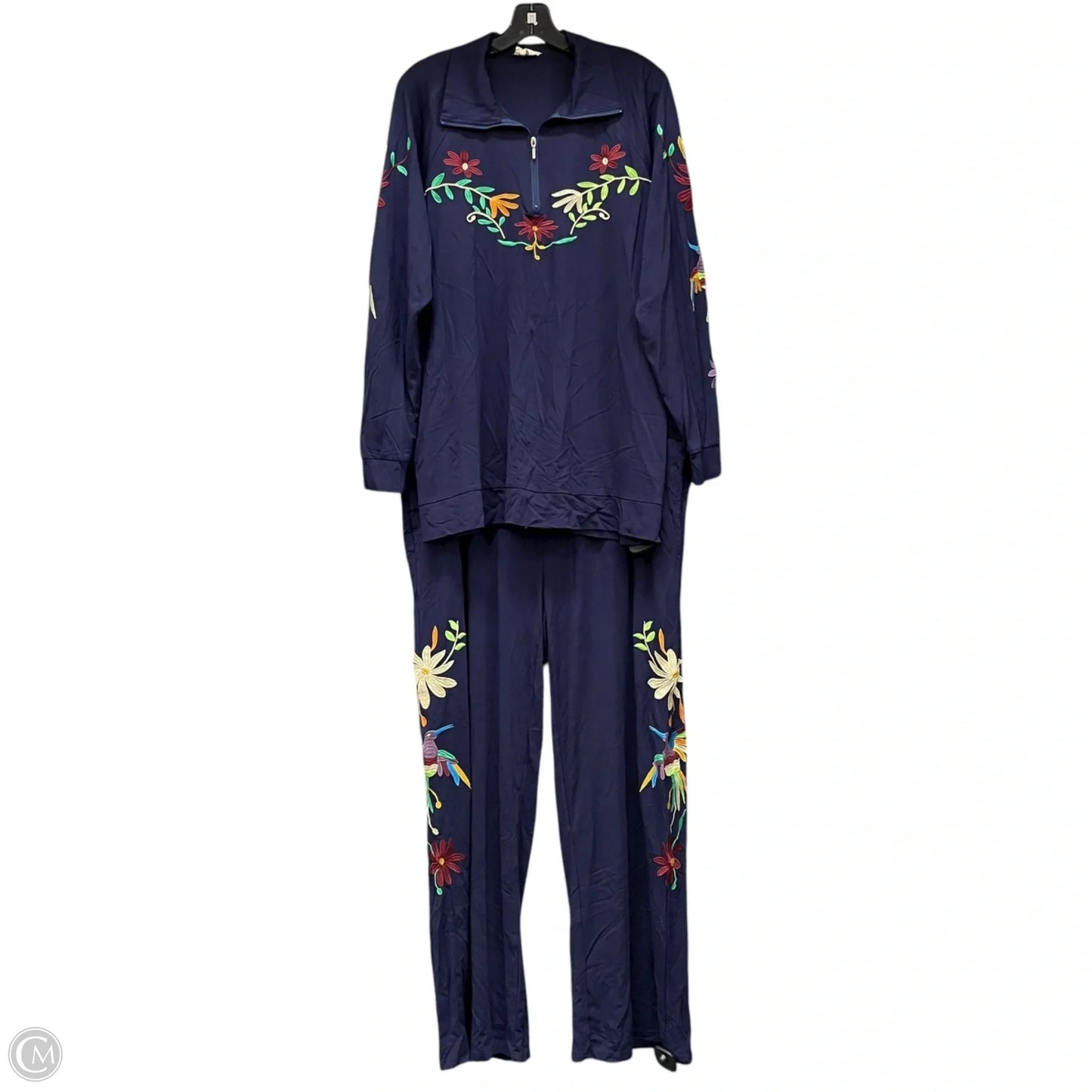 Pants Set 2pc By Clothes Mentor In Navy, Size: Xl