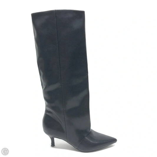 Boots Mid-calf Heels By Clothes Mentor In Black, Size: 8.5