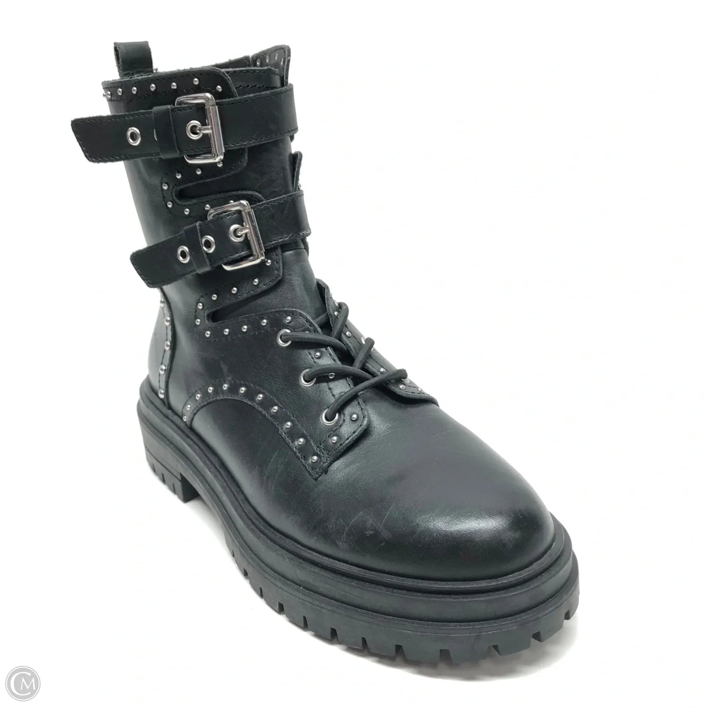 Boots Combat By Chelsea And Violet In Black, Size: 8.5