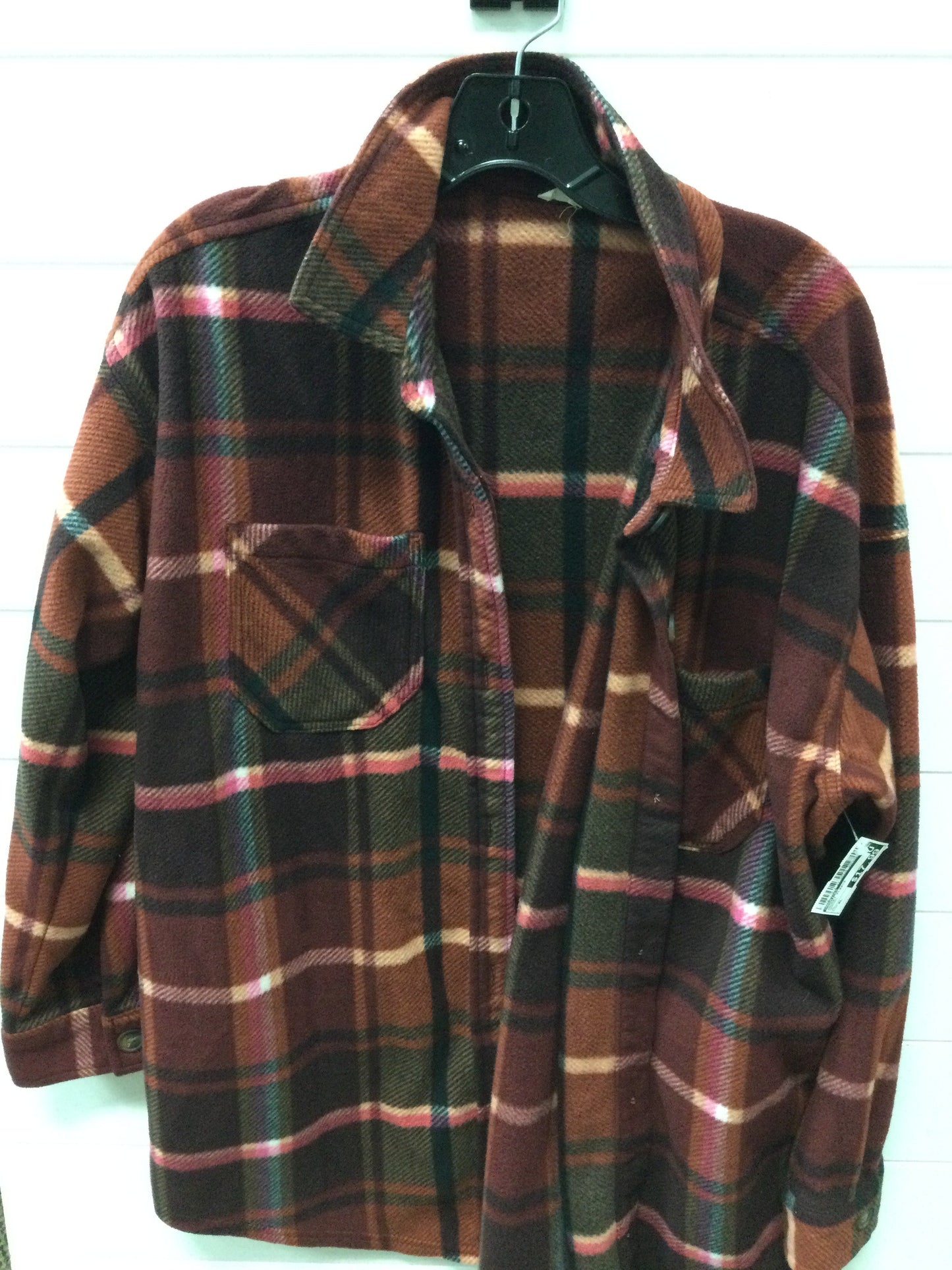 Jacket Fleece By Maurices In Maroon, Size:Xl