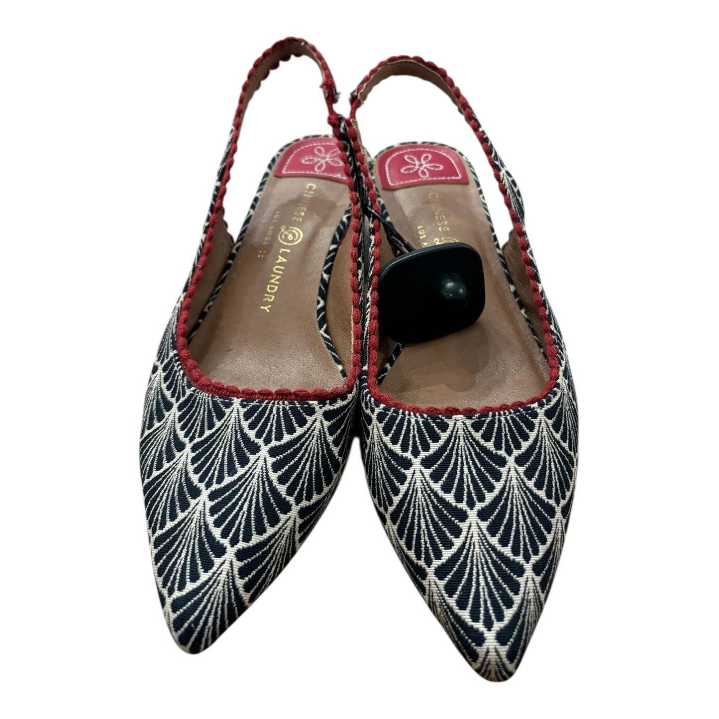 Shoes Heels Block By Chinese Laundry In Blue & White, Size:8