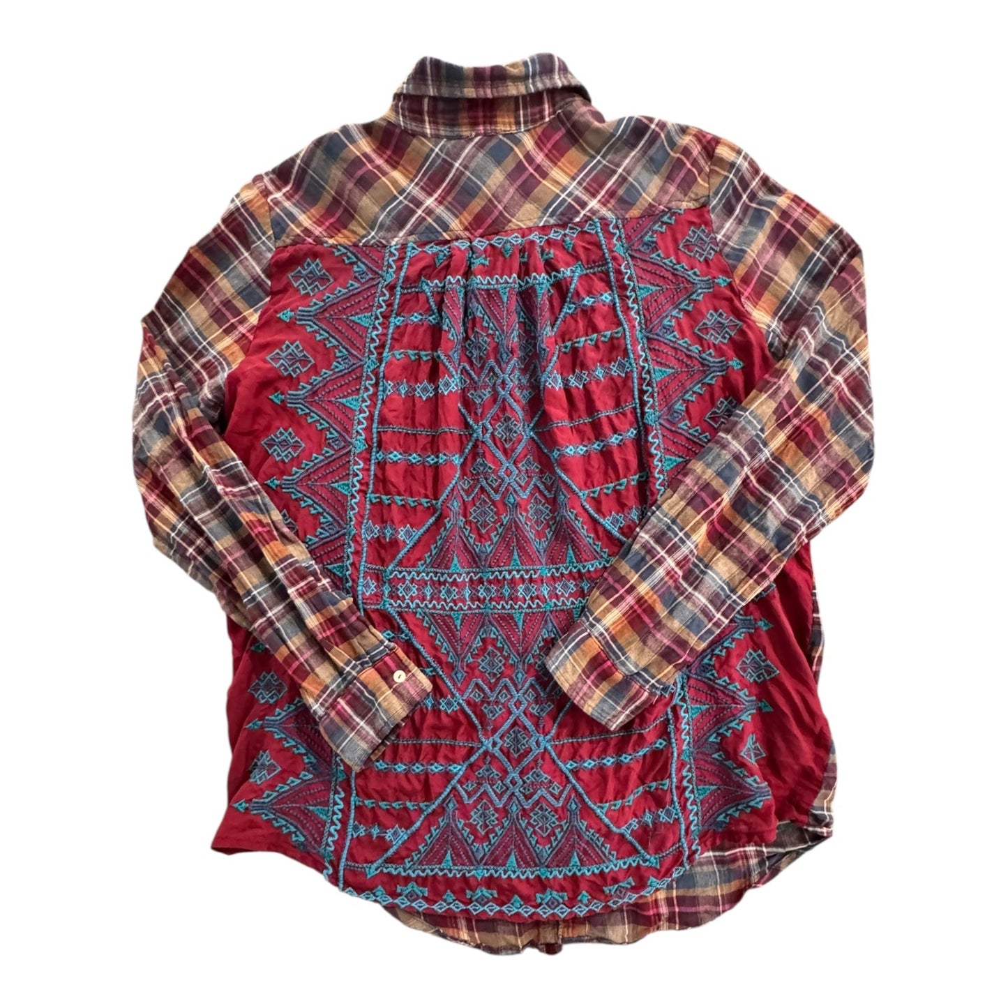 Top Ls Designer By Johnny Was In Plaid Pattern, Size:M
