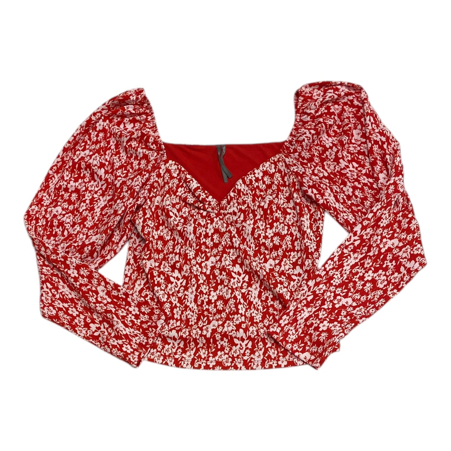 Top Ls By Anthropologie In Red & White, Size:L