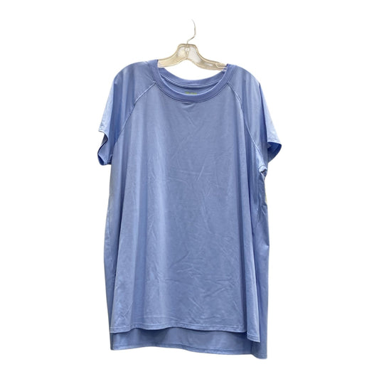 Athletic Top Ss By Tek Gear In Blue, Size:1X