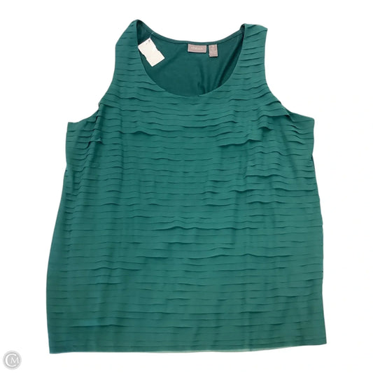 Top Sleeveless By Chicos In Green, Size: 3x