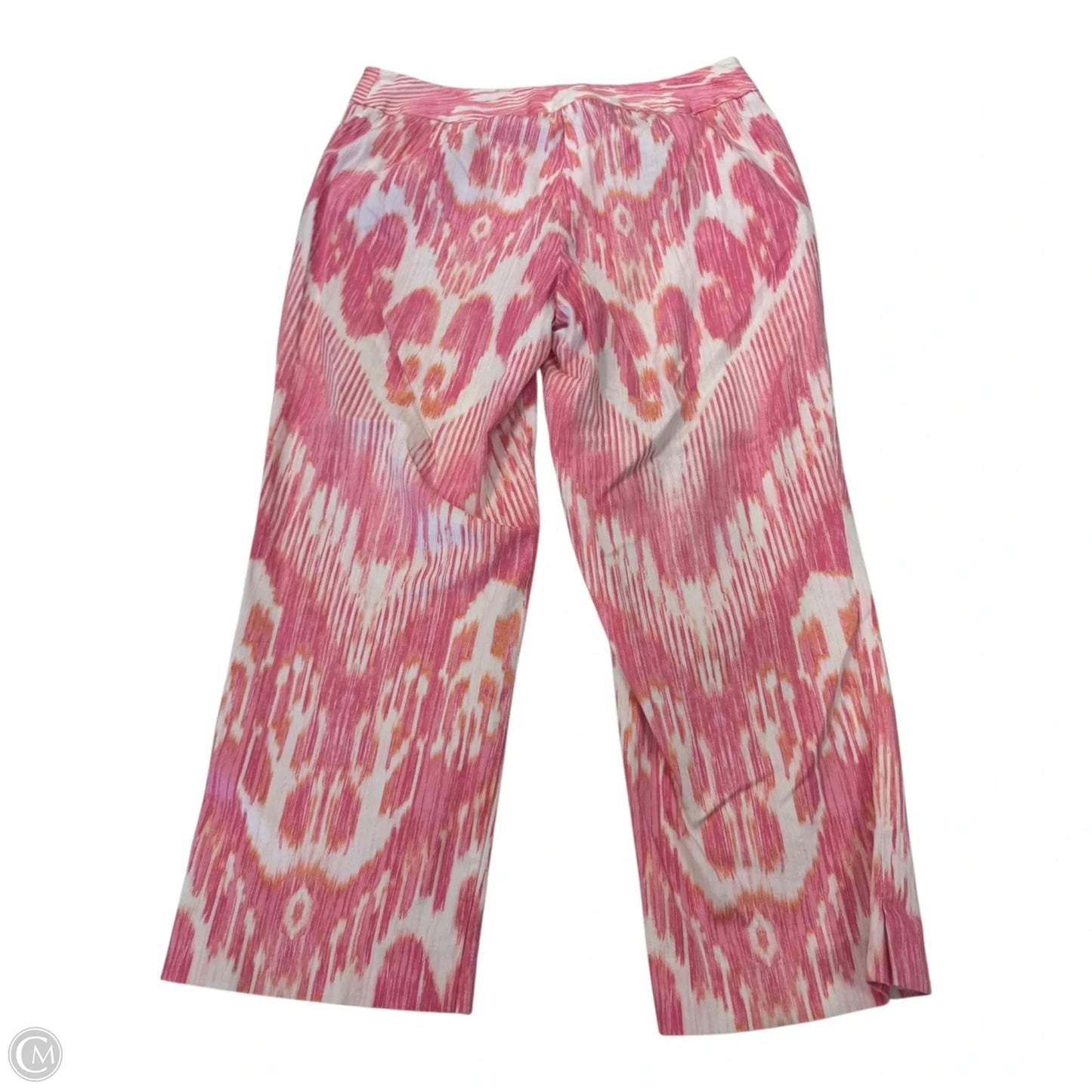 Pants Cropped By Chicos In Pink & White, Size: 0.5 (6)