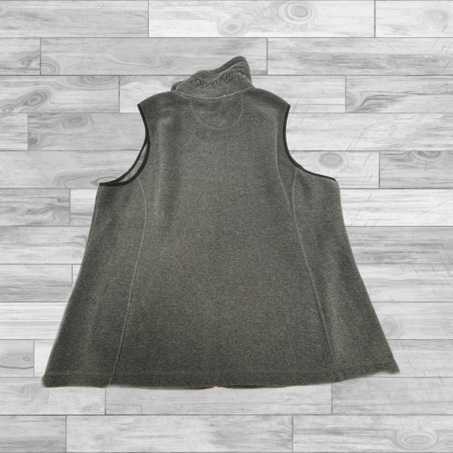 Vest Sweater By Calvin Klein In Grey, Size: 3x