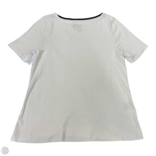 Top Short Sleeve Basic By Charter Club In White, Size: L