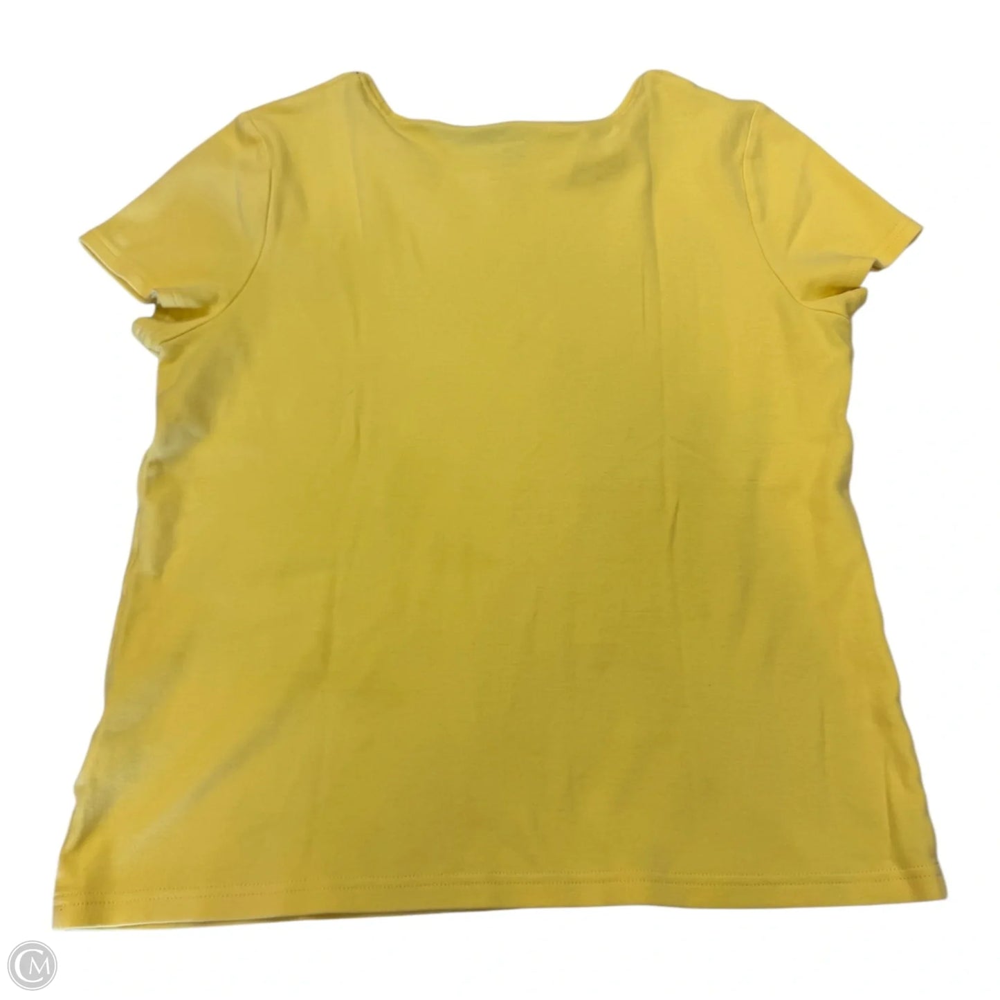 Top Short Sleeve Basic By Croft And Barrow In Yellow, Size: S