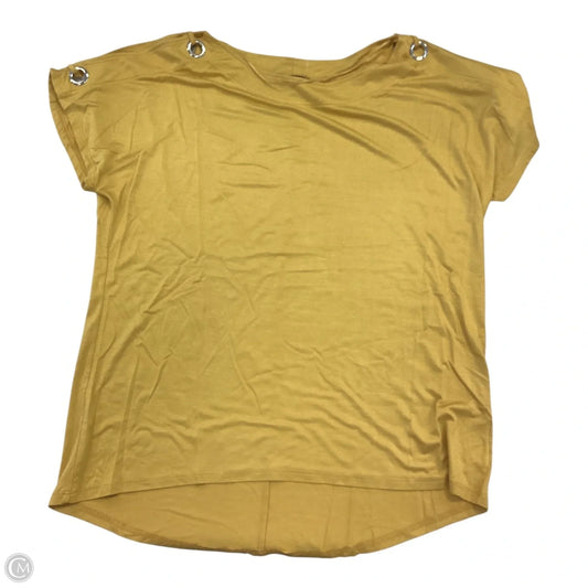 Top Short Sleeve By Cable And Gauge In Yellow, Size: L