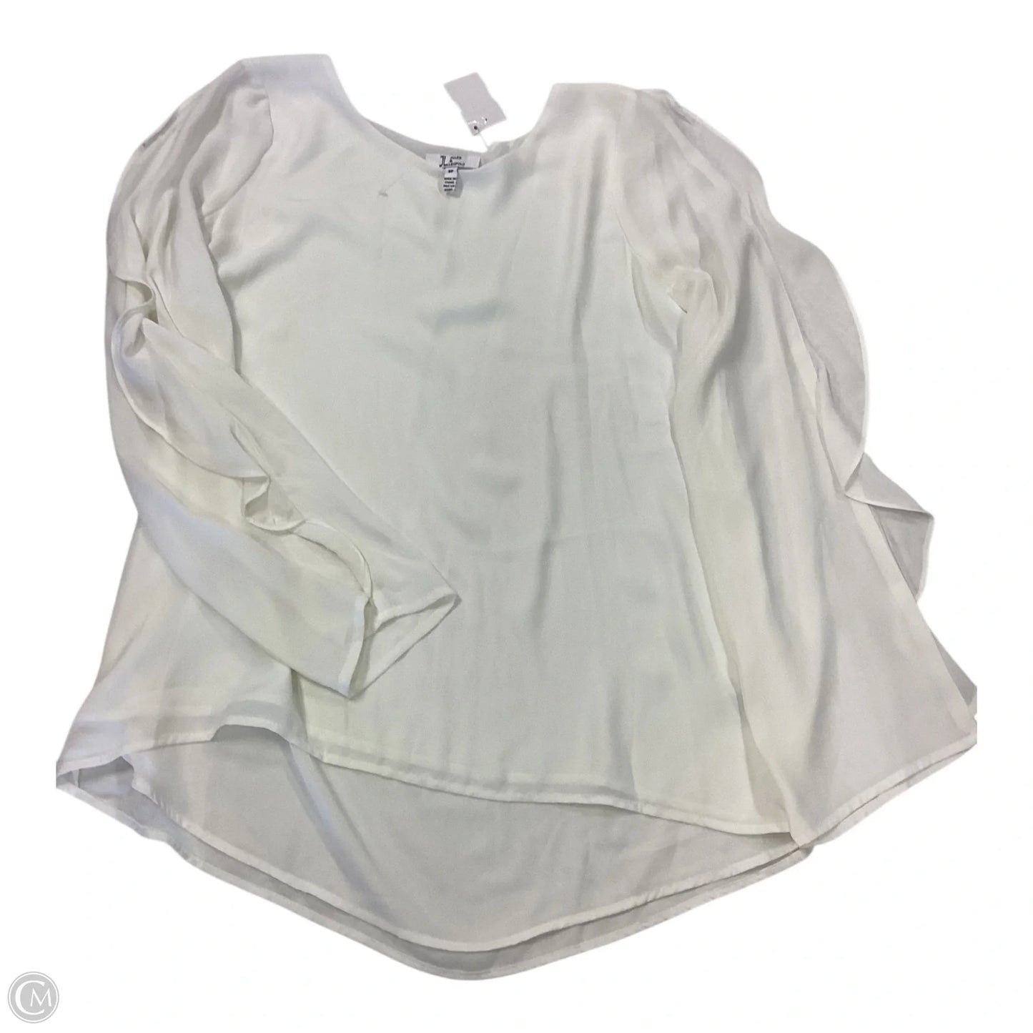 Top Long Sleeve By Jules & Leopold In White, Size: S