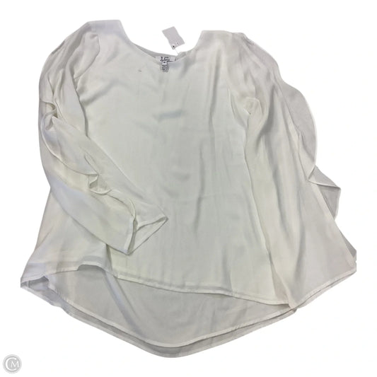 Top Long Sleeve By Jules & Leopold In White, Size: S