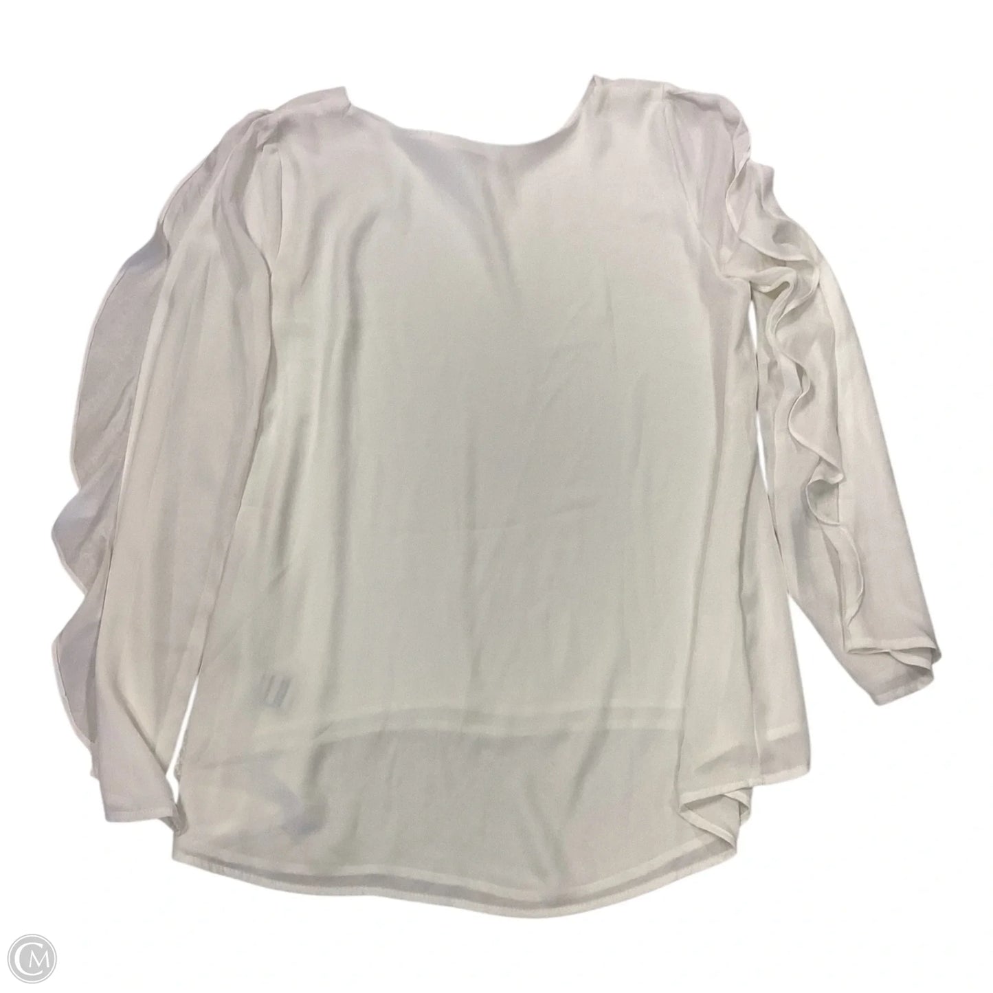 Top Long Sleeve By Jules & Leopold In White, Size: S