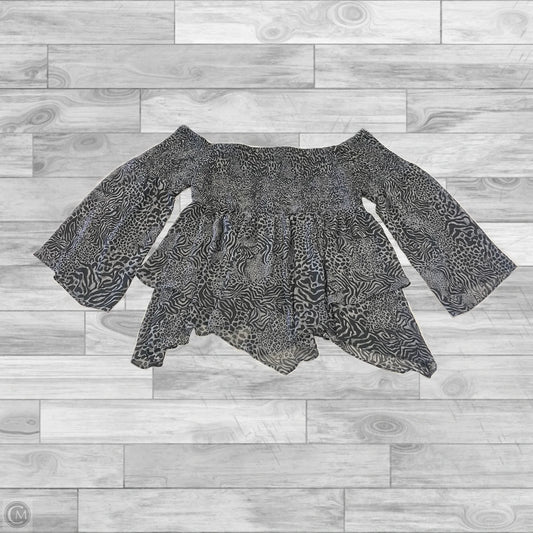 Top Long Sleeve By Torrid In Black & Grey, Size: 2