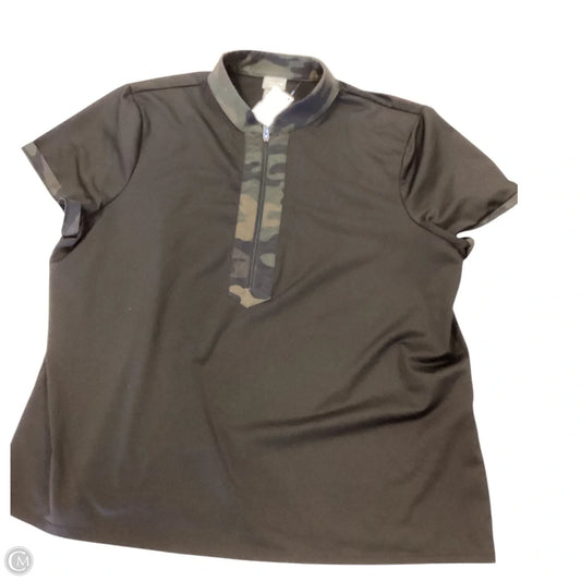 Athletic Top Short Sleeve By Chicos In Black, Size: Xl