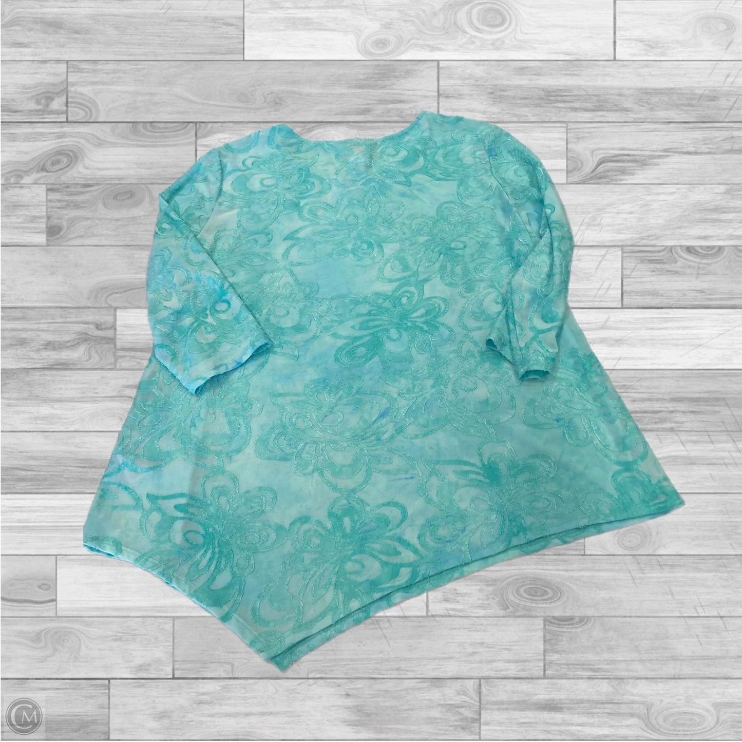 Top Long Sleeve By Ruby Rd In Teal, Size: Xlp