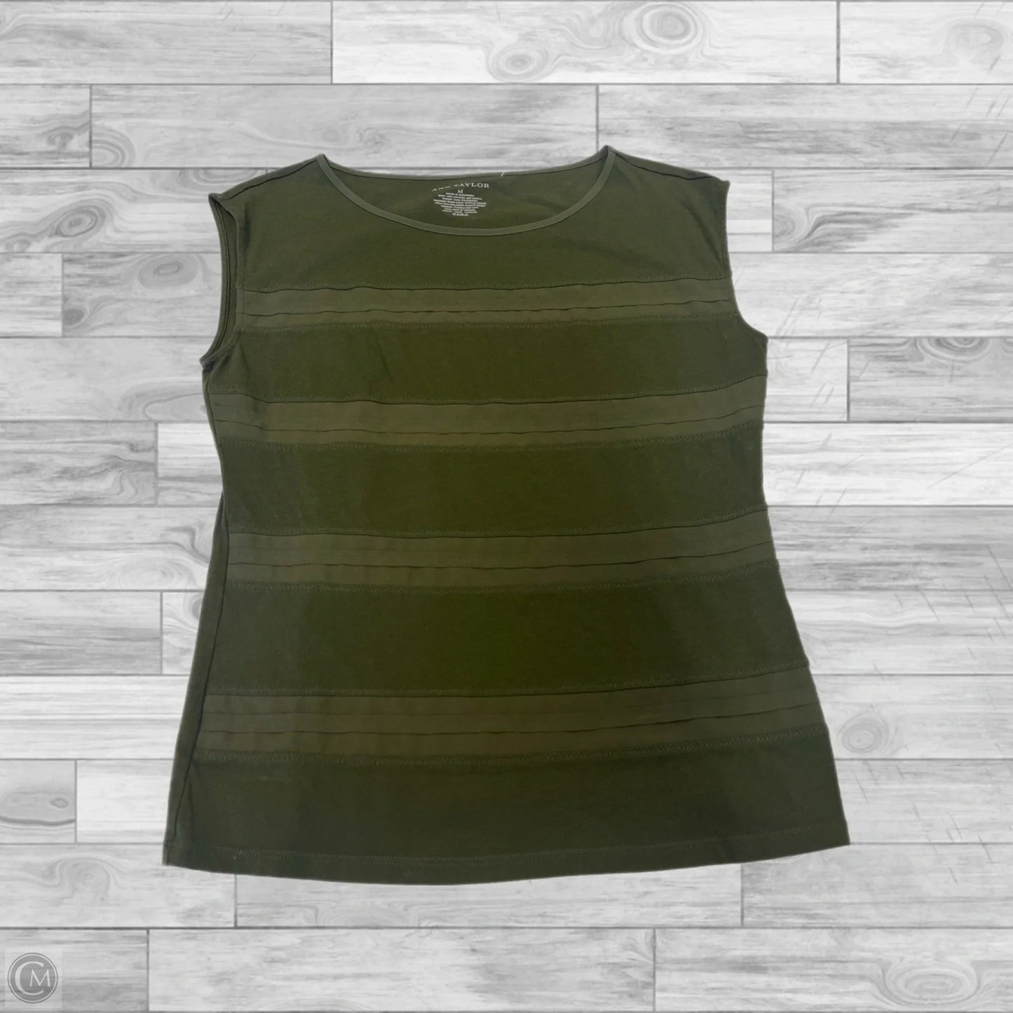Top Sleeveless By Ann Taylor In Green, Size: M