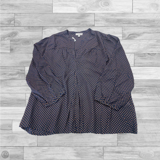 Top Long Sleeve By Lucky Brand In Polkadot Pattern, Size: Xl