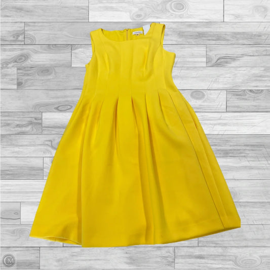 Dress Casual Short By Calvin Klein In Yellow, Size: 12