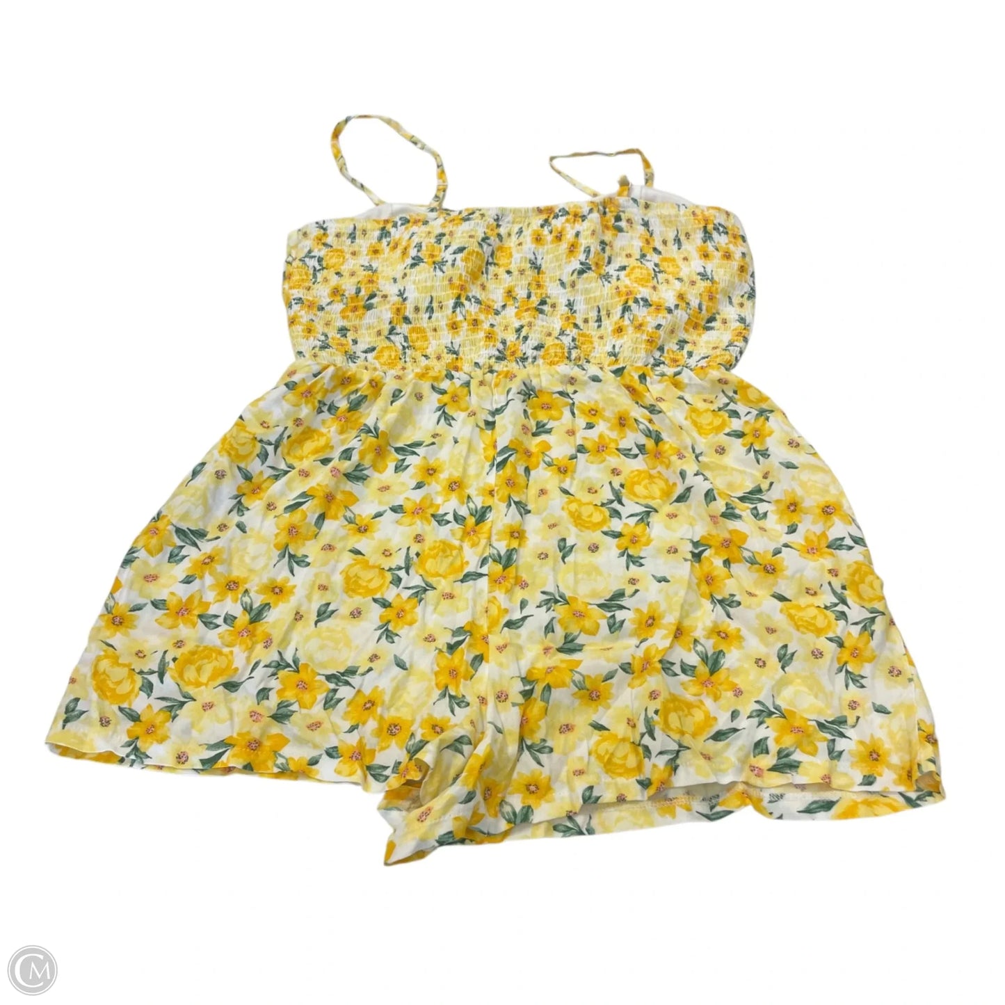 Romper By Auw In White & Yellow, Size: Xl