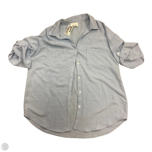 Top Short Sleeve By Andree By Unit In Blue, Size: L