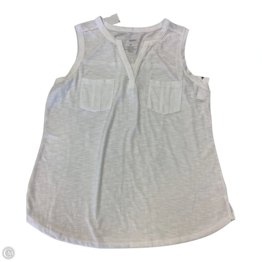 Top Sleeveless Basic By Sonoma In White, Size: Xl