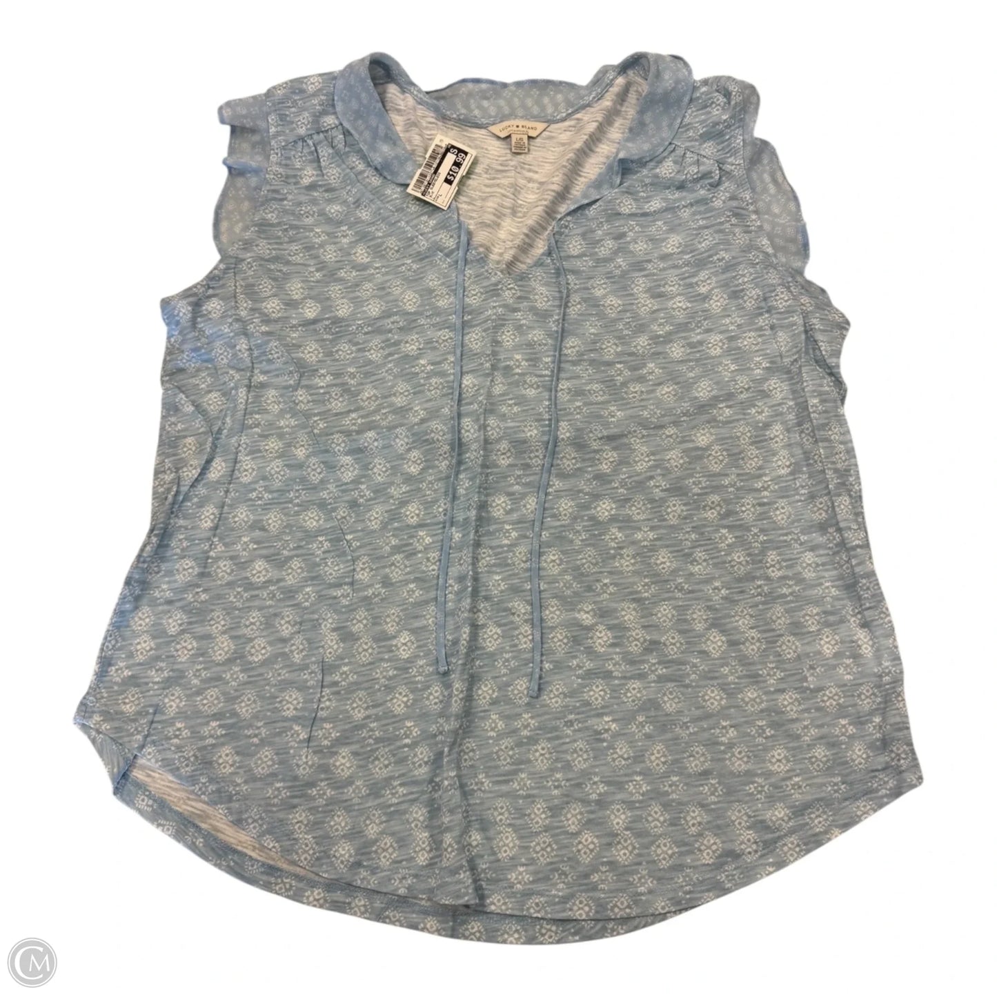 Top Sleeveless By Lucky Brand In Blue, Size: L
