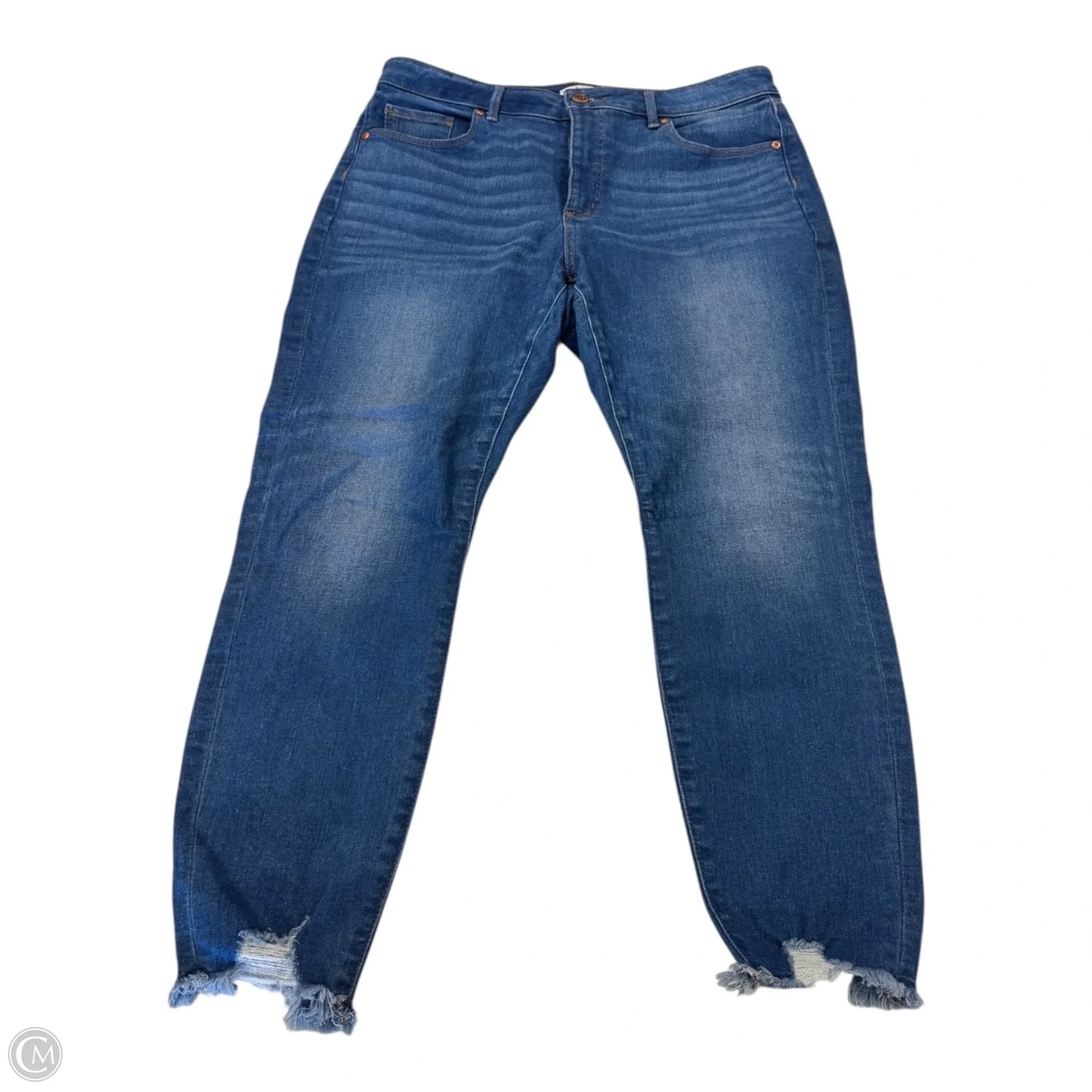 Jeans Skinny By Loft In Blue Denim, Size: 14