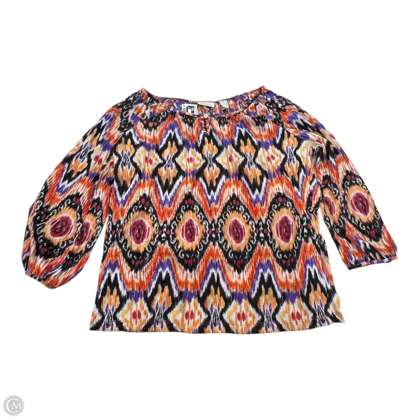Top Long Sleeve By Chicos In Multi-colored, Size: S