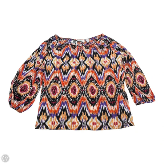 Top Long Sleeve By Chicos In Multi-colored, Size: S