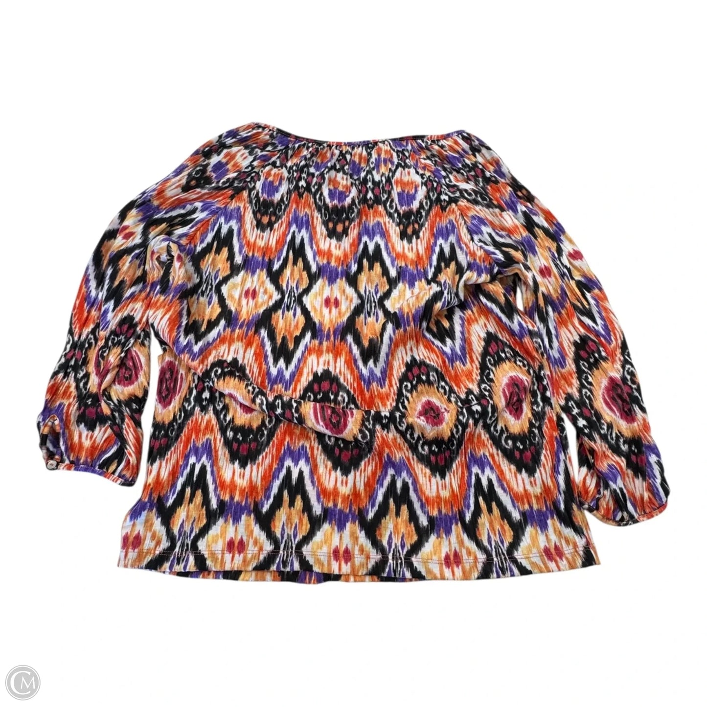 Top Long Sleeve By Chicos In Multi-colored, Size: S