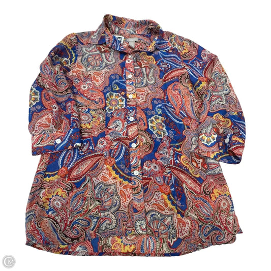 Top Long Sleeve By Chicos In Multi-colored, Size: S