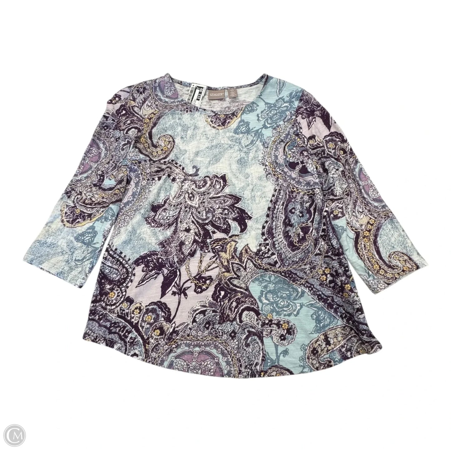 Top Long Sleeve By Chicos In Blue & Purple, Size: S