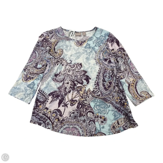 Top Long Sleeve By Chicos In Blue & Purple, Size: S