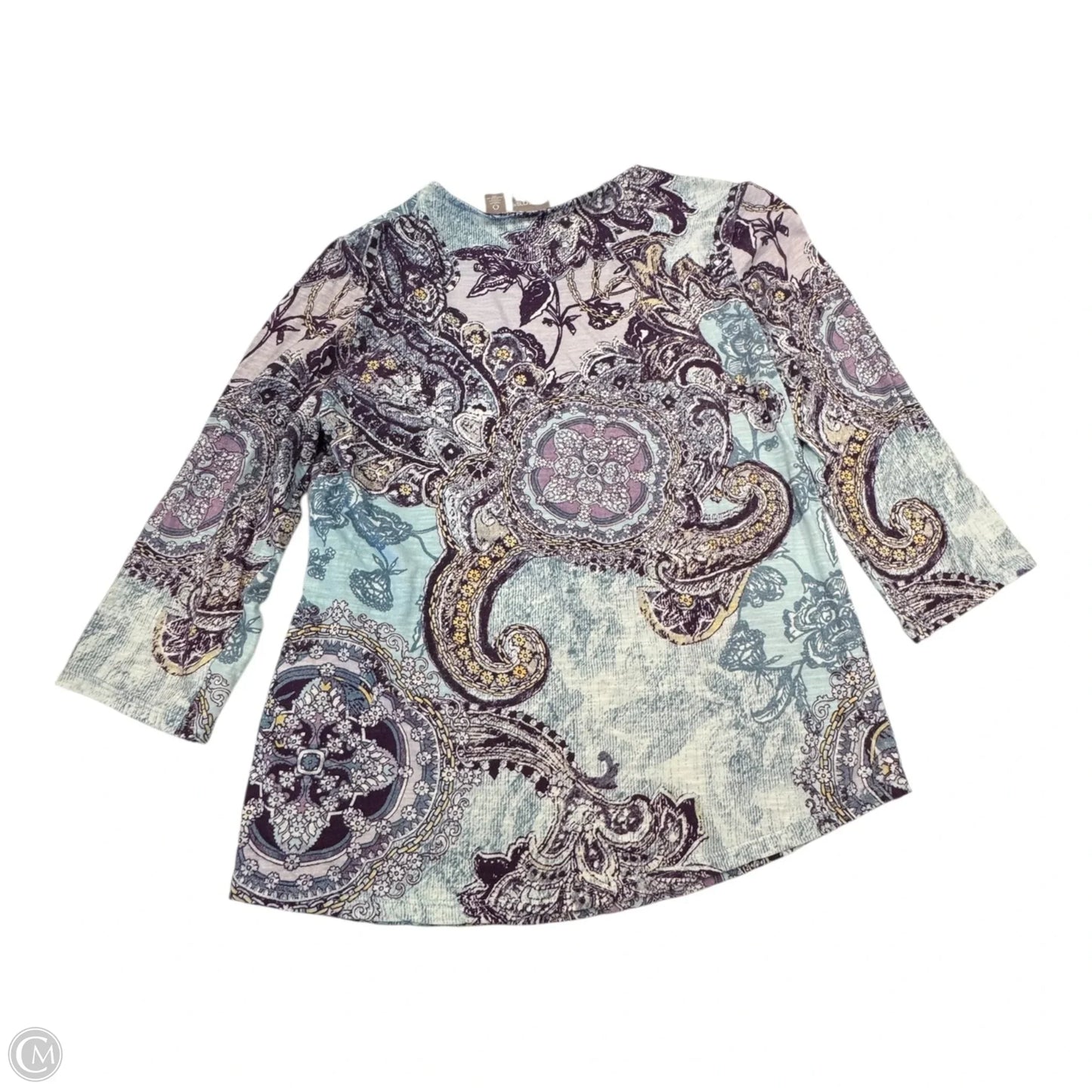 Top Long Sleeve By Chicos In Blue & Purple, Size: S