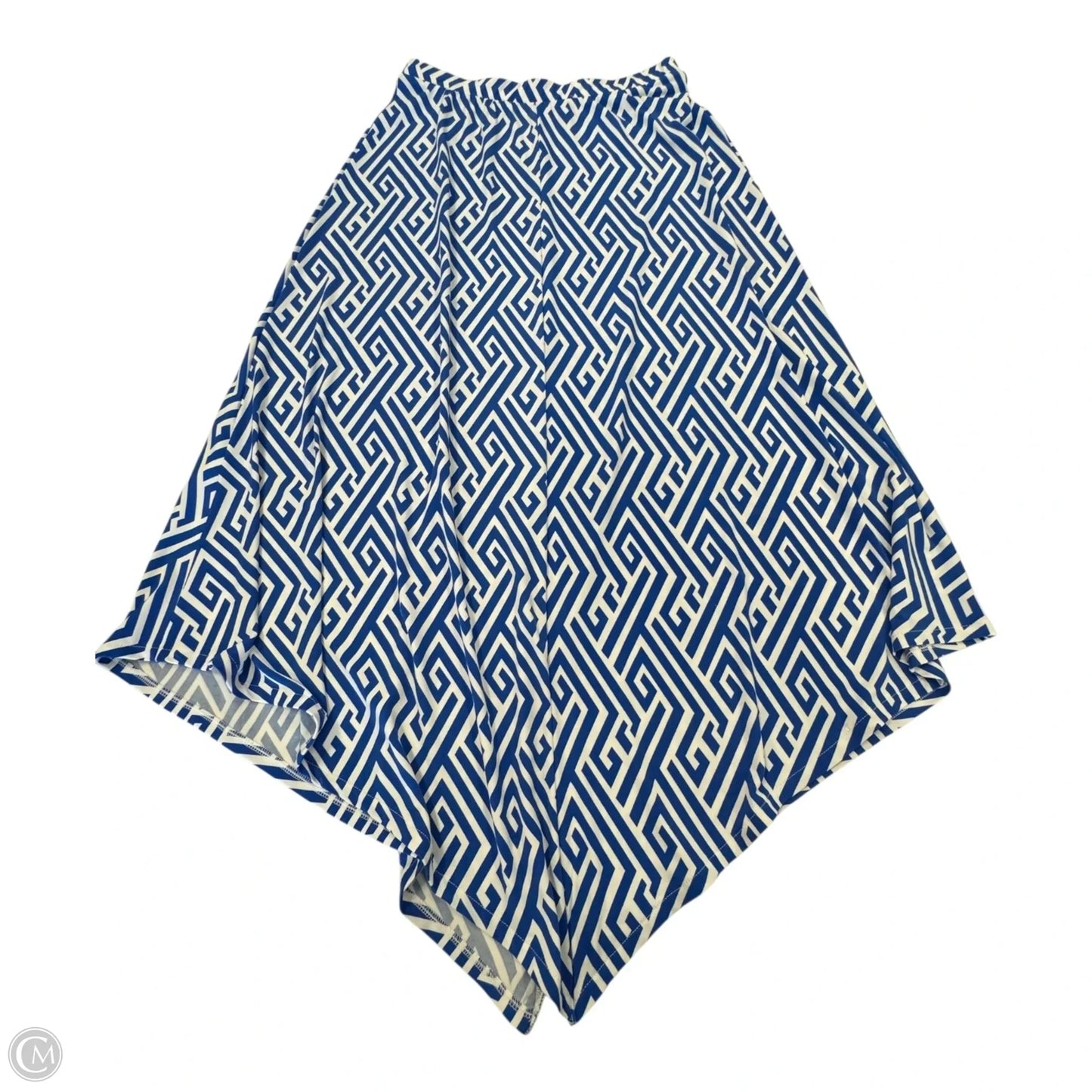 Skirt Maxi By Chicos In Blue & White, Size: S