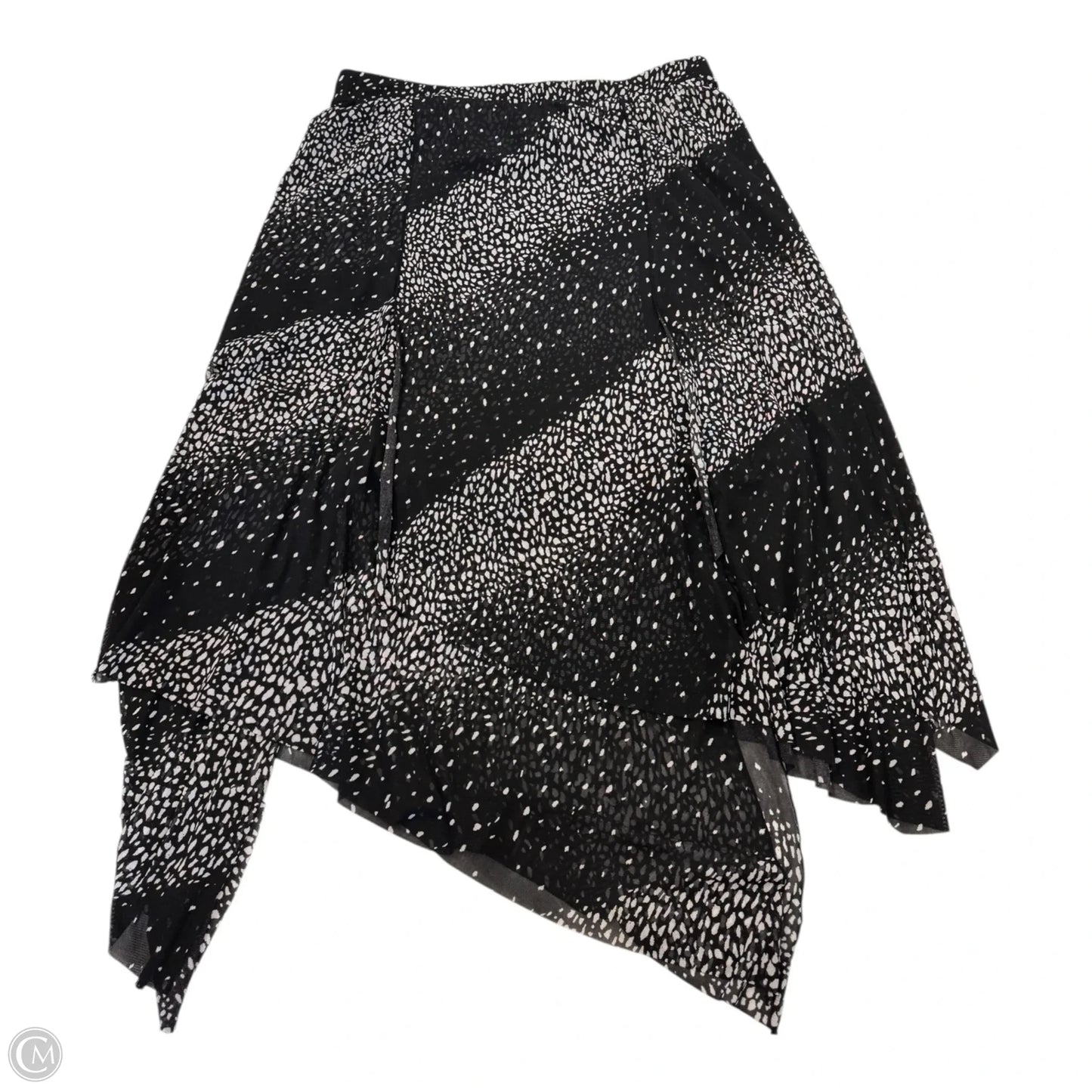 Skirt Maxi By Chicos In Black & White, Size: 12