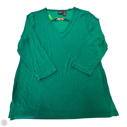 Top Long Sleeve By Chicos In Green, Size: M