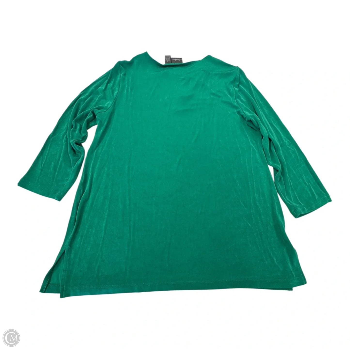 Top Long Sleeve By Chicos In Green, Size: M
