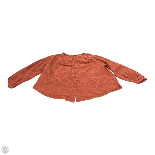 Top Long Sleeve By Old Navy In Brown, Size: M
