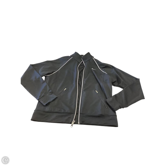 Athletic Top Long Sleeve Collar By Nike Apparel In Black, Size: M