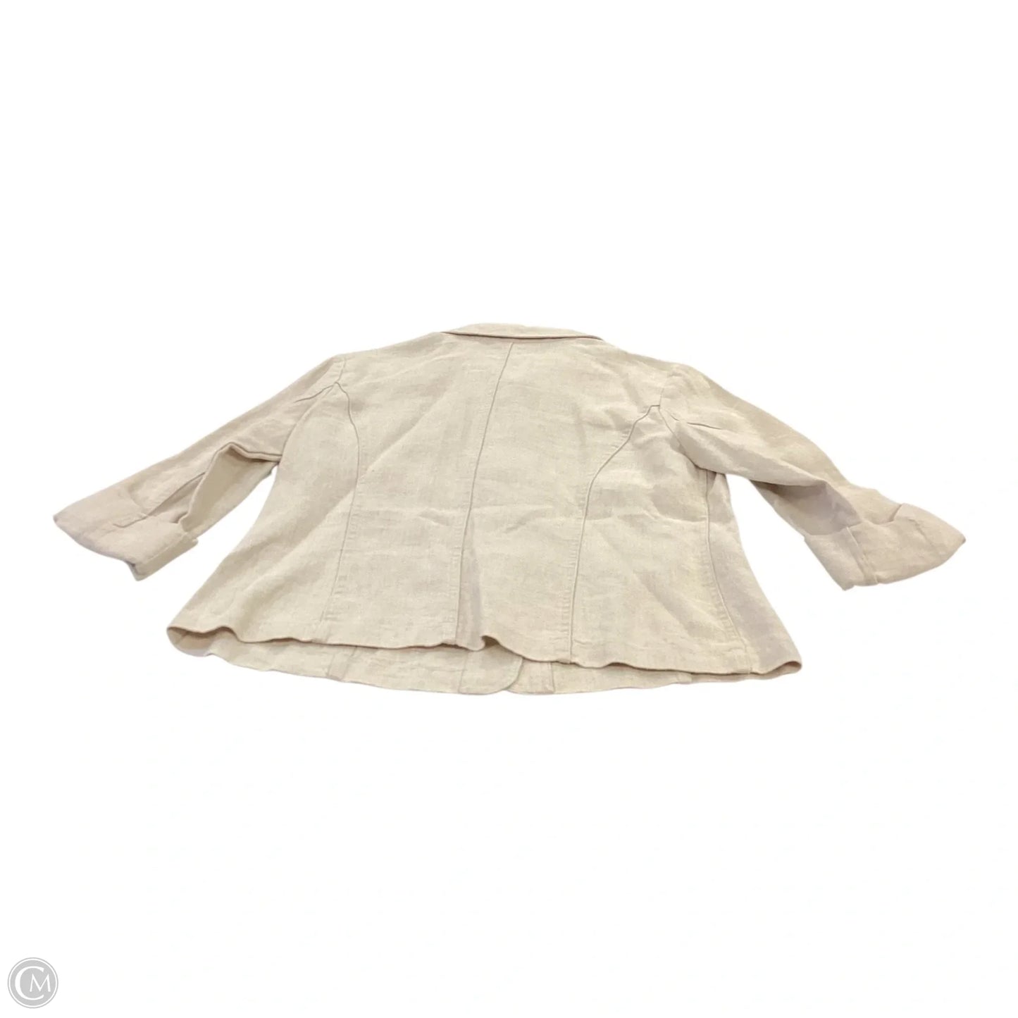 Jacket Shirt By Charter Club In Tan, Size: M