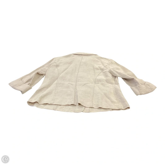 Jacket Shirt By Charter Club In Tan, Size: M