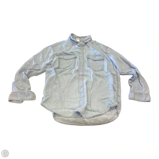 Top Long Sleeve By H&m In Blue Denim, Size: 6