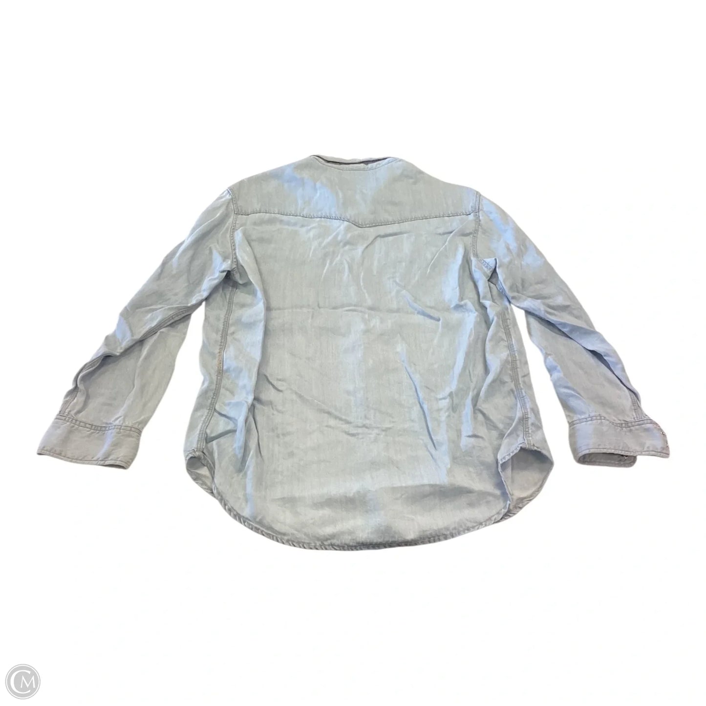 Top Long Sleeve By H&m In Blue Denim, Size: 6